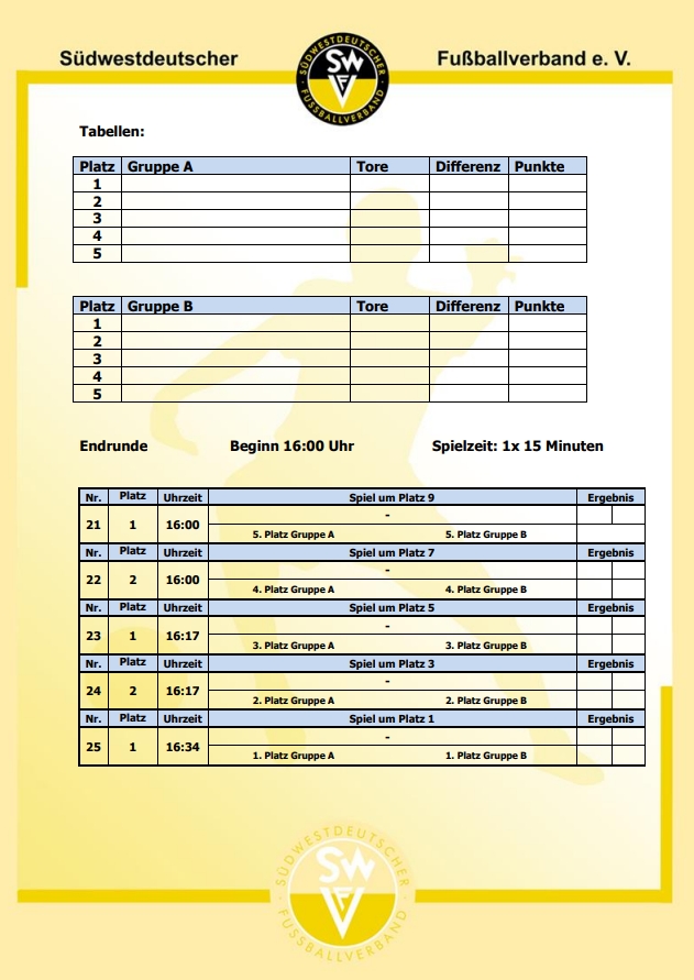 Spielplan  2